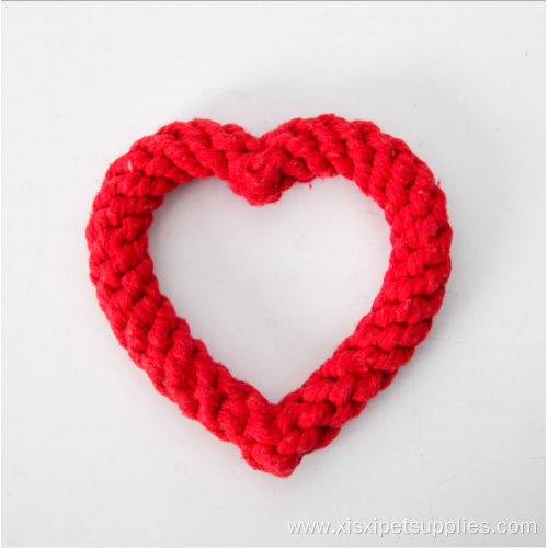 Rose Red Color Organic Cotton Dog Chew Toys